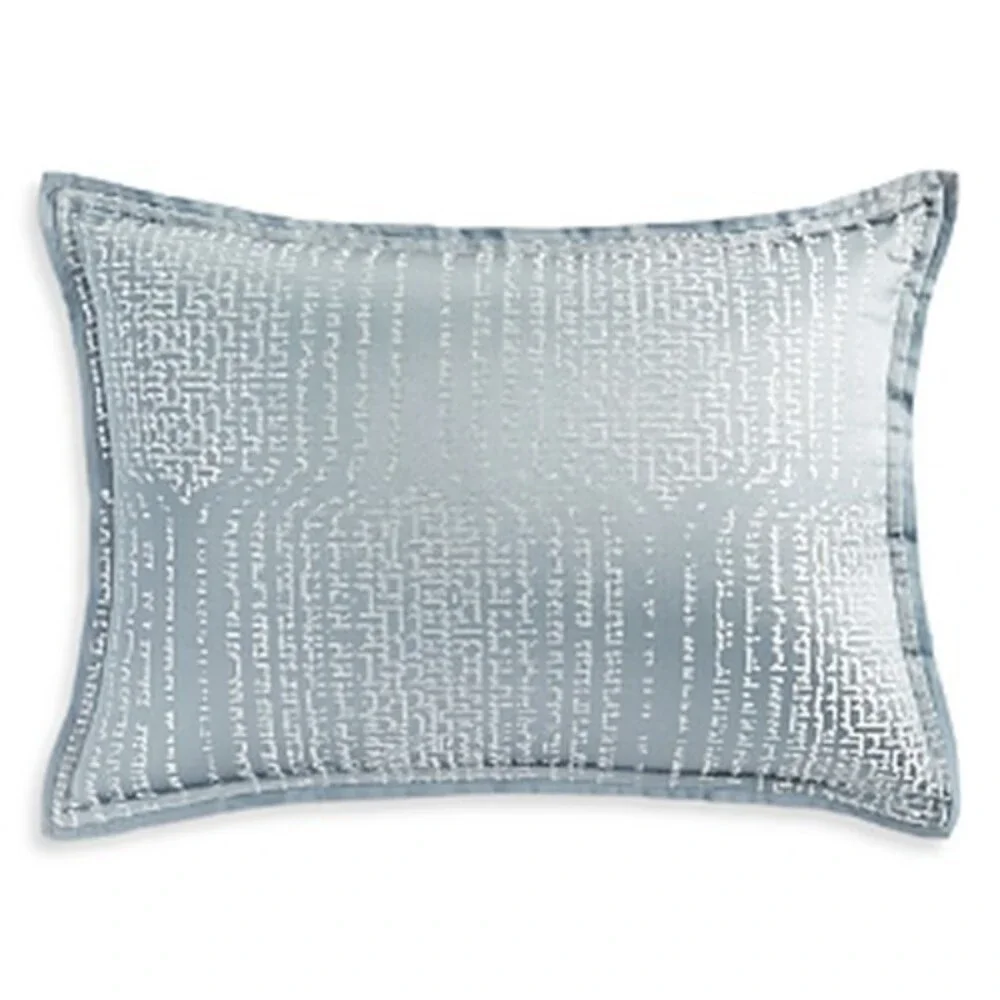 Hudson Park Collection Rayon-Blend Faded Geometric Sham Standard Slate